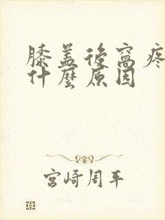 膝盖后窝疼说明什么原因