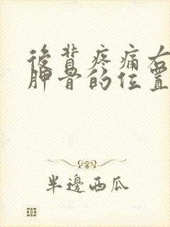 后背疼痛右边肩胛骨的位置