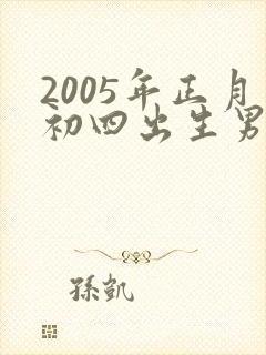 2005年正月初四出生男命运