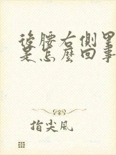 后腰右侧里边疼是怎么回事封面