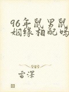 96年鼠男鼠女姻缘相配吗