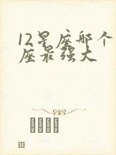 12星座哪个星座最强大