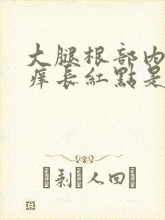 大腿根部内侧瘙痒长红点是为什么