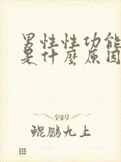 男性性功能低下是什么原因造成的封面