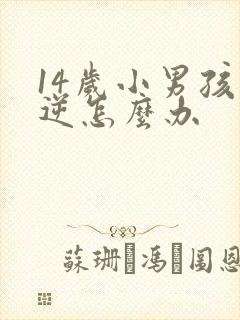 14岁小男孩叛逆怎么办