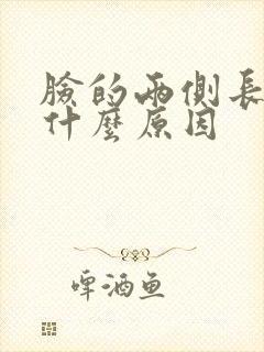 脸的两侧长痘痘什么原因