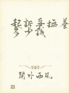 起诉争抚养权得多少钱