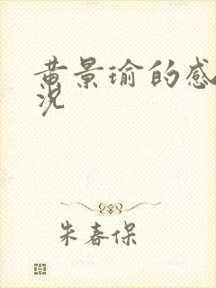 黄景瑜的感情状况