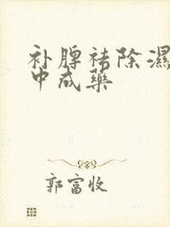 补脾祛除湿气的中成药封面