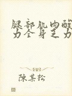 腿部肌肉酸疼无力全身乏力封面