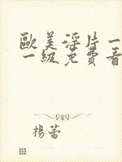 欧美淫片一级片一级免费看