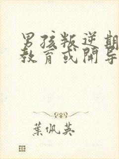 男孩叛逆期怎么教育或开导