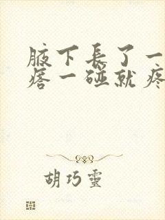 腋下长了一个疙瘩一碰就疼