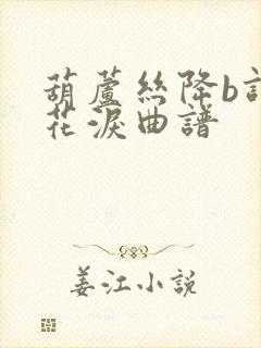 葫芦丝降b调梅花泪曲谱封面