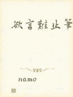 欲言难止笔趣阁封面