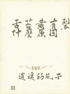 舌苔黄有裂纹是什么原因封面