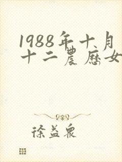 1988年十月十二农历女命运如何