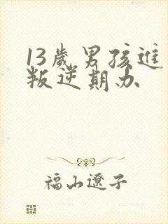 13岁男孩进入叛逆期办封面