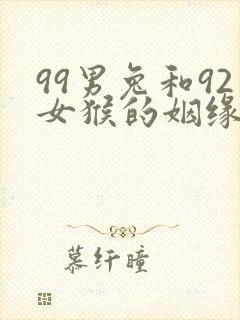 99男兔和92女猴的姻缘