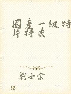 国产一级特黄大片特爽封面