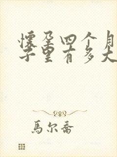 怀孕四个月在肚子里有多大