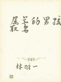 属羊的男孩怎么取名