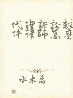 代理诉讼离婚案件律师怎么收费