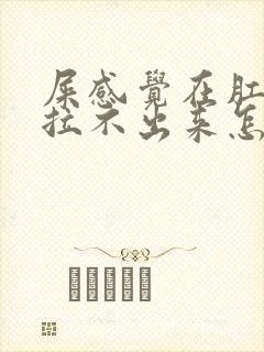 屎感觉在肛门又拉不出来怎么办