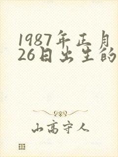 1987年正月26日出生的人命运
