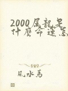 2000属龙是什么命运怎么样封面