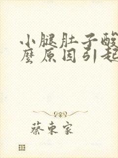 小腿肚子酸胀什么原因引起的女性封面