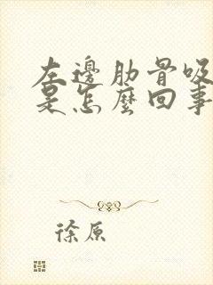 左边肋骨吸气疼是怎么回事封面