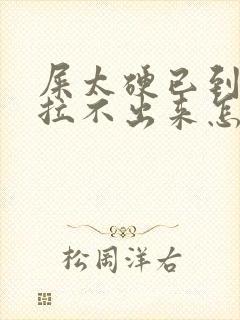 屎太硬已到肛门拉不出来怎么办