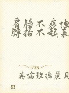 肩膀不疼但是胳膊抬不起来封面