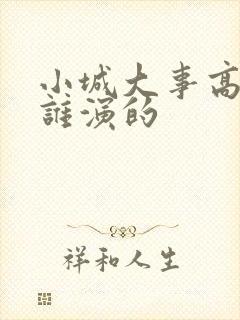 小城大事高雪梅谁演的