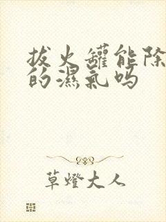 拔火罐能除身上的湿气吗