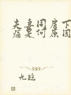 夫妻同房下体疼痛是何原因