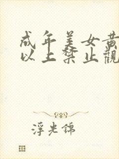 成年美女黄18以上禁止观看