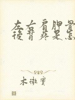 左右肩胛骨下方后背疼是怎么回事