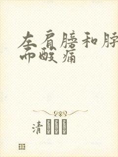 左肩膀和脖子后面酸痛