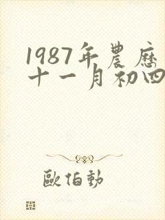 1987年农历十一月初四什么命
