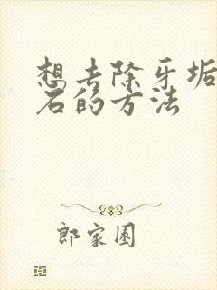 想去除牙垢牙结石的方法封面