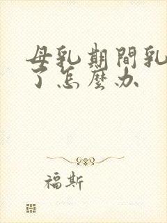 母乳期间乳头破了怎么办封面