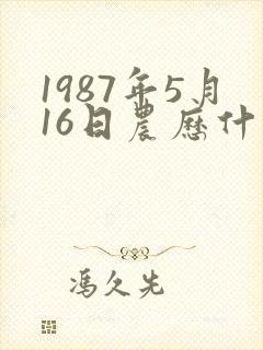 1987年5月16日农历什么命