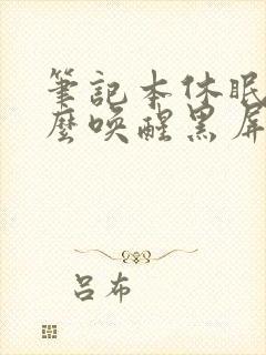 笔记本休眠后怎么唤醒黑屏