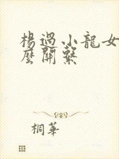 杨过小龙女是什么关系