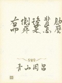 右侧后背肋骨里面疼是怎么回事