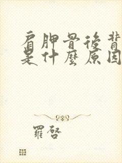 肩胛骨后背酸胀是什么原因封面