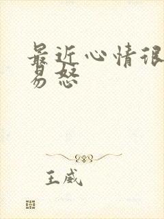 最近心情很烦躁易怒封面