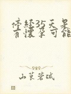 停经35天是否有怀孕可能封面